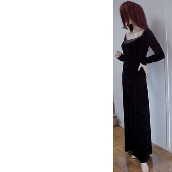 CARMEN MARC VALVO New$2480 Silk Velvet BEADED GOWN - Picture 5 of 7